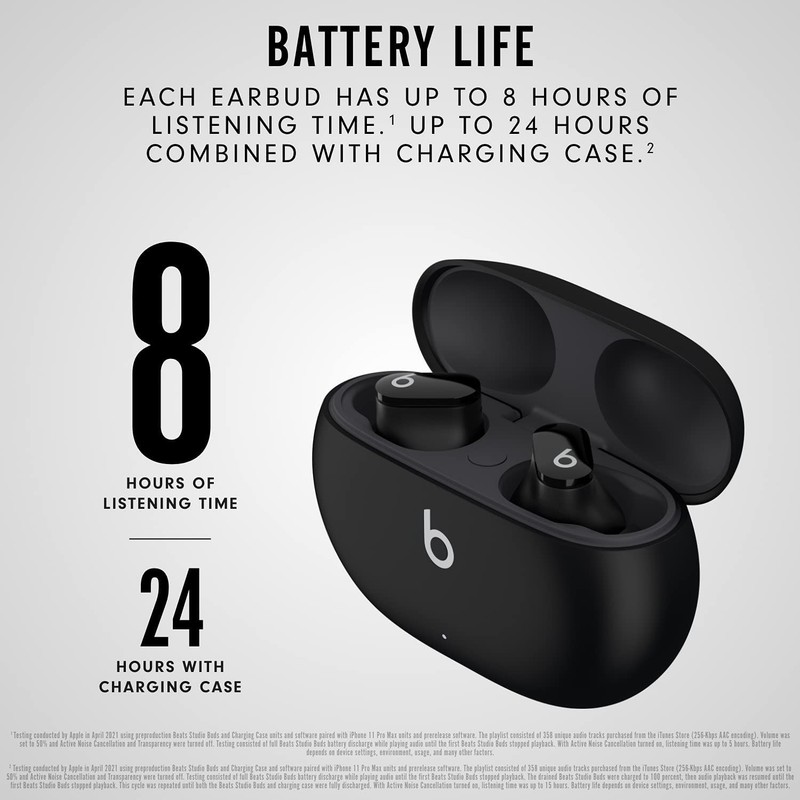Beats Studio Buds Noise Cancelling Wireless Earbuds Apple Android Black Mic gallery