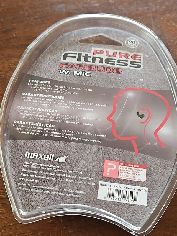 MAXELL 192005 Pure Fitness Sweat resistant Earbuds with Microphone gallery