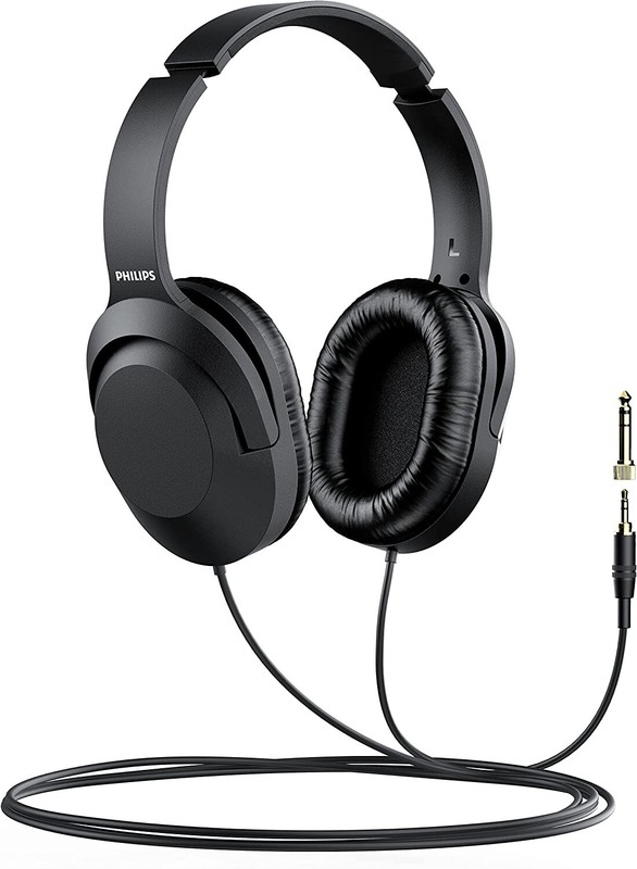 Philips Over the Ear Wired Stereo Headphones -TAH2005- Black gallery