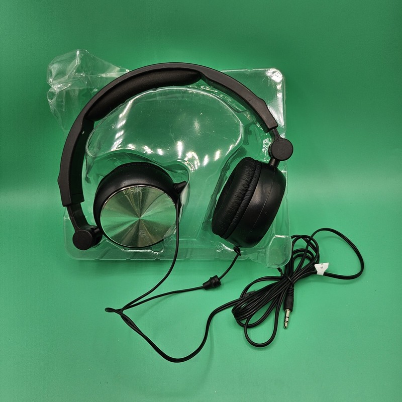 Vivitar Stereo Headphones Adjustable Headband Silver Black Open Box Wired Music gallery