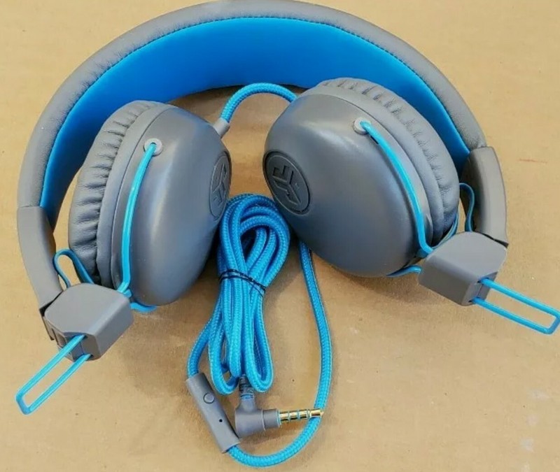 JLab Audio Studio Wired On-Ear Headphones BLUE COLOR.