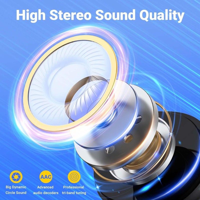 TWS Wireless Bluetooth 5.3 Earbuds Stereo Headset Noise Cancelling Trucker w/Mic gallery