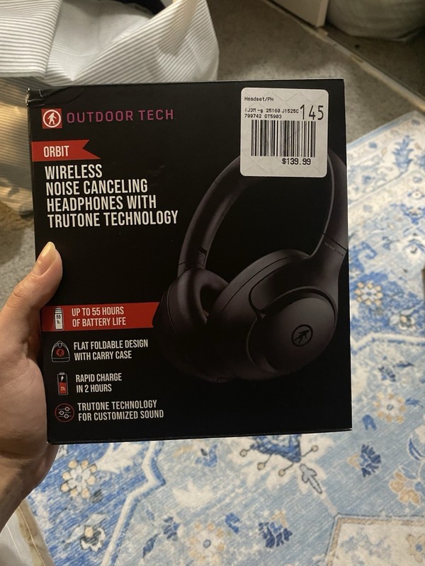 Outdoor Tech Orbit Wireless Noise Canceling Bluetooth Headphones Black
