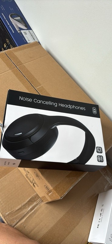 A18 Bluetooth Over-Ear Headphones Black ANC/ENC Foldable 40mm Drivers