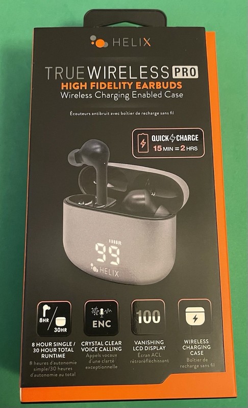 Helix PRO SERIES True Wireless HF Earbuds with Portable Digital Charging Case