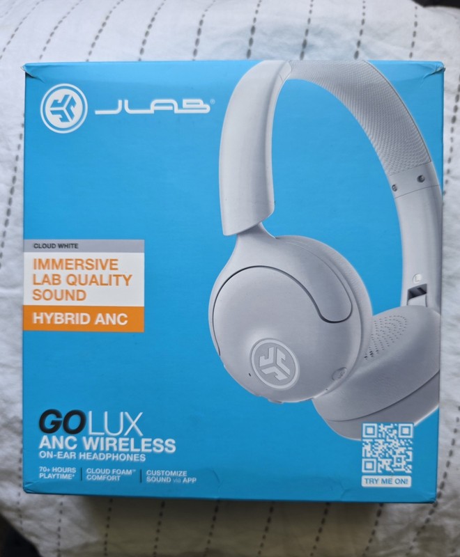 JLab Go Lux ANC Bluetooth Wireless Headphones, Hybrid ANC, Multipoint Connection