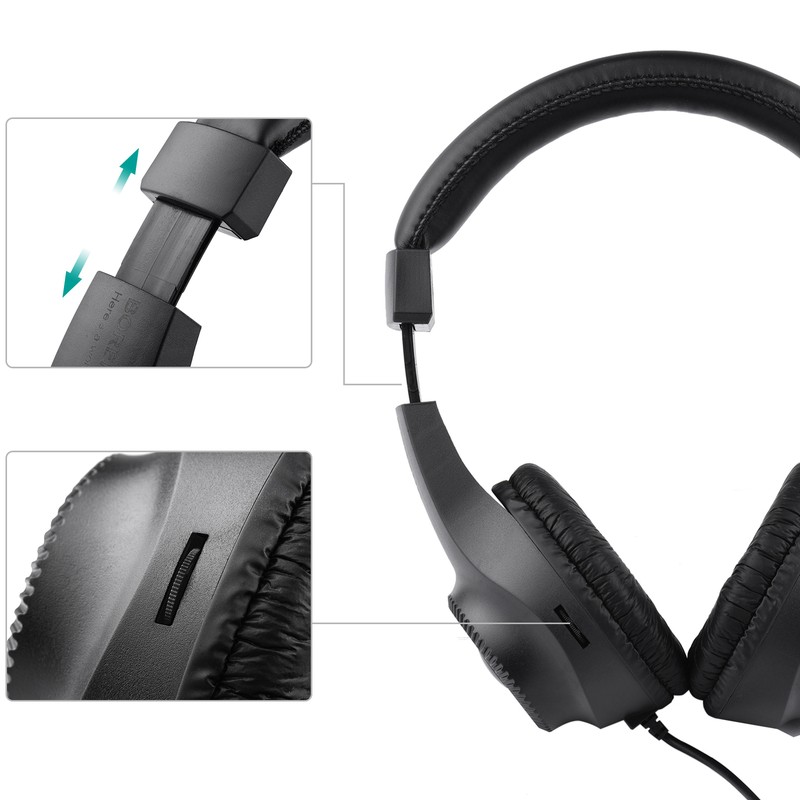 Studio DJ Headphones Over Ear Wired Headset Stereo For Monitoring Recording H8S4 gallery