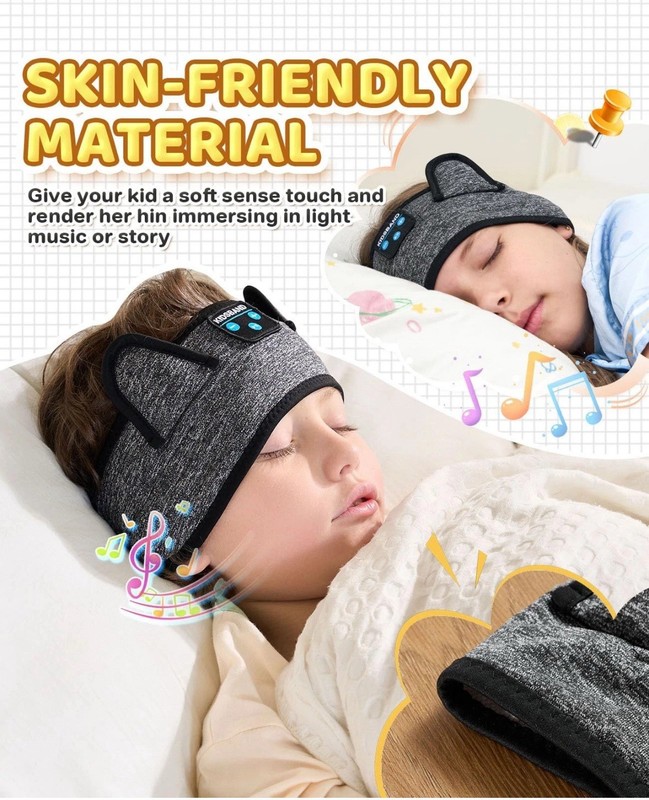 ( ME7)Kids Headband Bluetooth Headphones with Volume Limit & 3.5mm Jack gallery