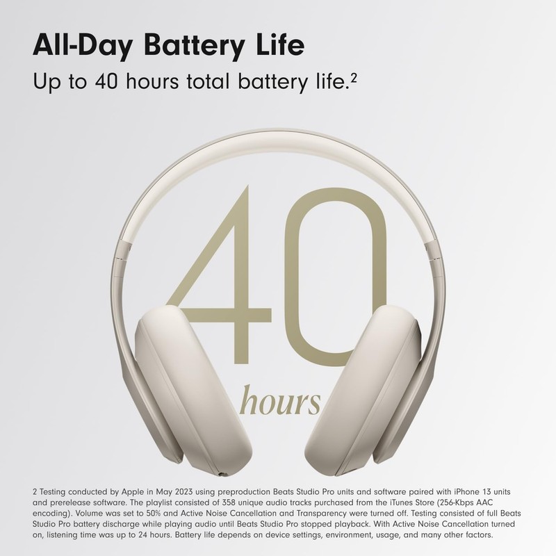 BEATS STUDIO PRO - WIRELESS BLUETOOTH NOISE CANCELLING HEADPHONES - SANDSTONE gallery