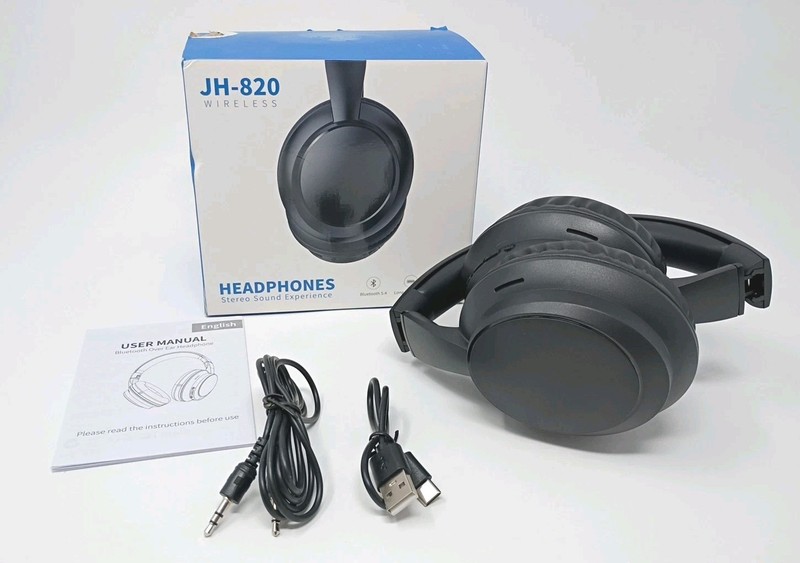 JH-820 Wireless Bluetooth Foldable Lightweight Headphones 400mah
