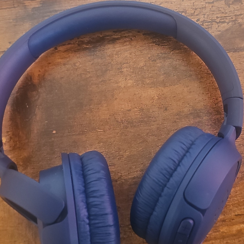 Blue Over-Ear Ear-Cup Headband Headphones w/ Double Earpieces, Over the Ear