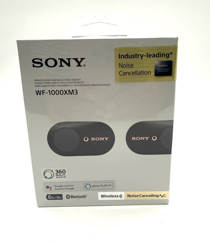 Sony WF-1000XM3 True Wireless Bluetooth Noise Canceling in-Ear Headphones Black