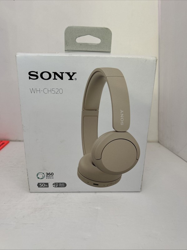 Sony WH-CH520 Wireless On-Ear Bluetooth Headphones – Beige New SEALED