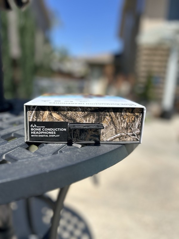 Realtree Bone Conduction Bluetooth Headphones Tan Digital Display IPX4 gallery