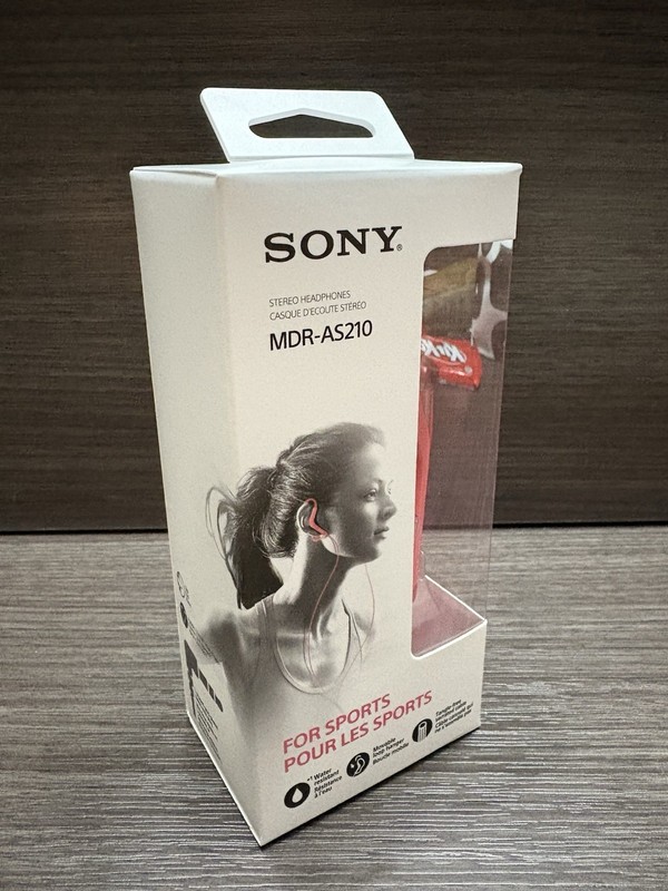 Sony Sport PINK MDR-AS210 Lightweight Adjustable Compact Headphones *RARE* gallery