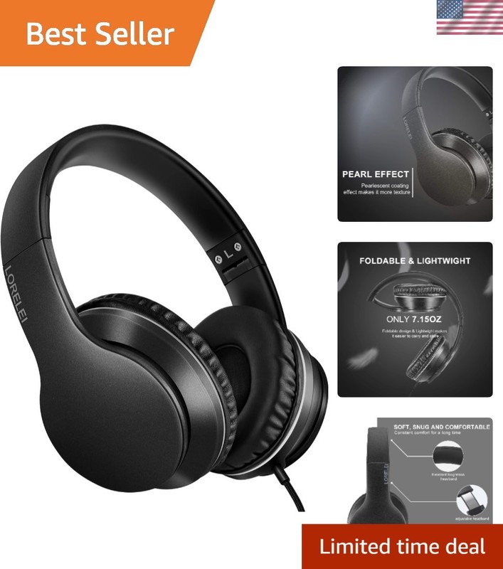X6 Foldable Wired Bass Headphones with Microphone – Perfect for Music and Gaming