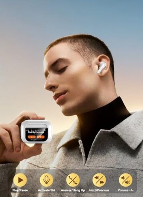 Wireless Earbuds with ENC Noise Cancelling, Bluetooth 5.4 Ear Ivory White gallery