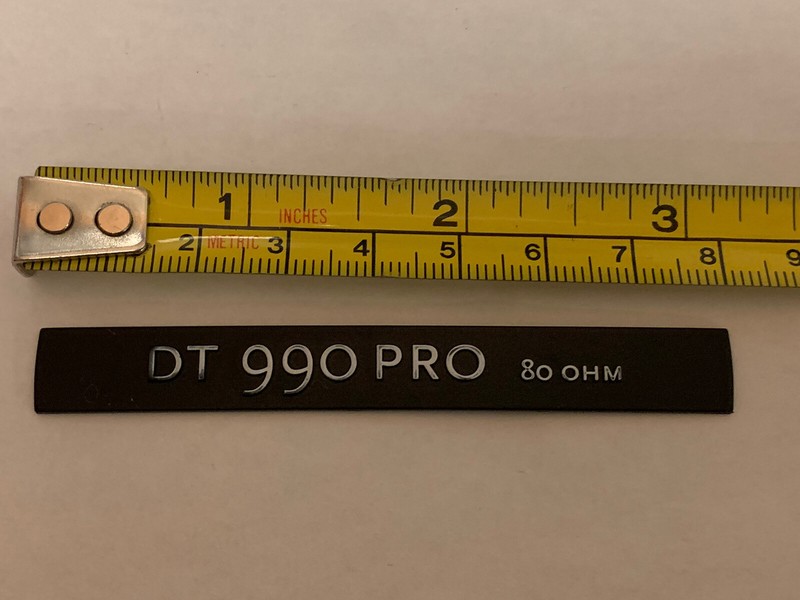 Repair Part Decal ONLY beyerdynamic DT 990 PRO 80 ohm Headphones Restoration gallery