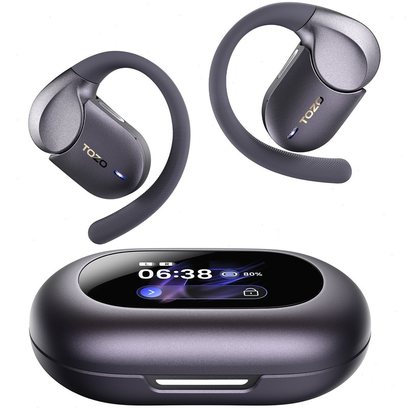 TOZO X2 Pro Open Ear Bluetooth Headphones w/ Al Voice Assistant Wireless Earbuds