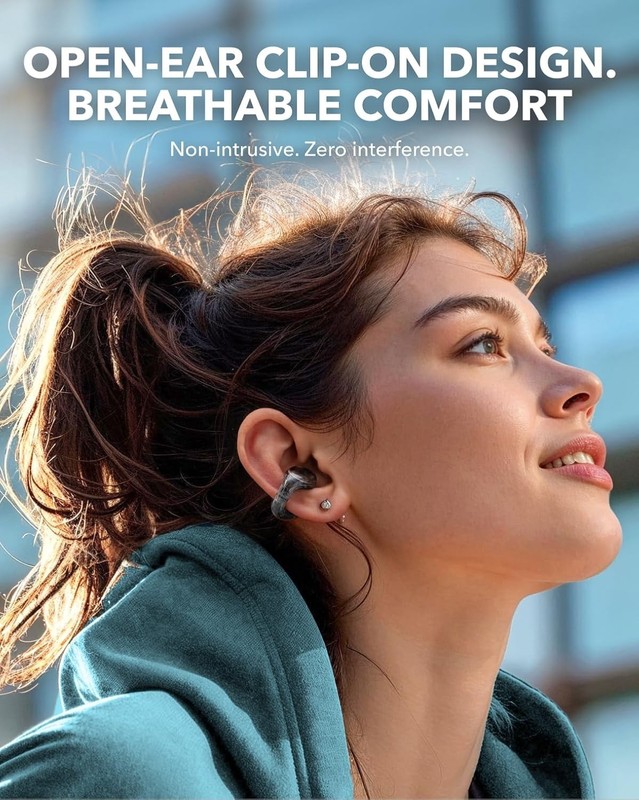 Enhanced Comfort Soundcore C30i Clip-On Earbuds with Attachments & 30 Hour Play gallery