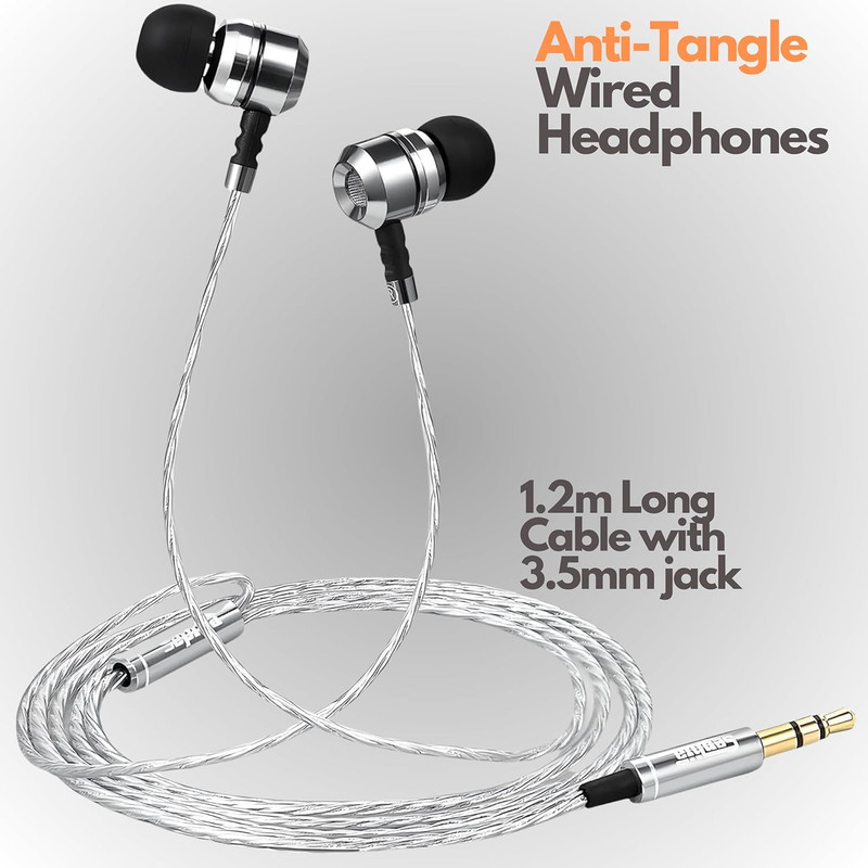 SP3060 Wired Headphones, HD Bass Driven Audio, Lightweight Aluminum Wired in Ear gallery