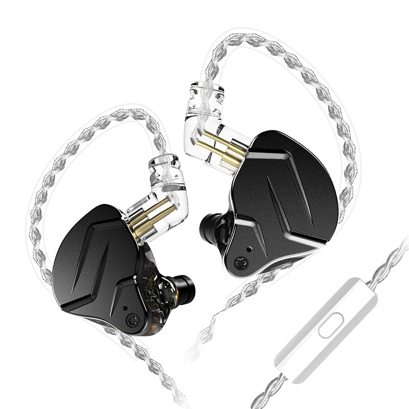 Metal monitor headphones with hybrid technology to eliminate background noise
