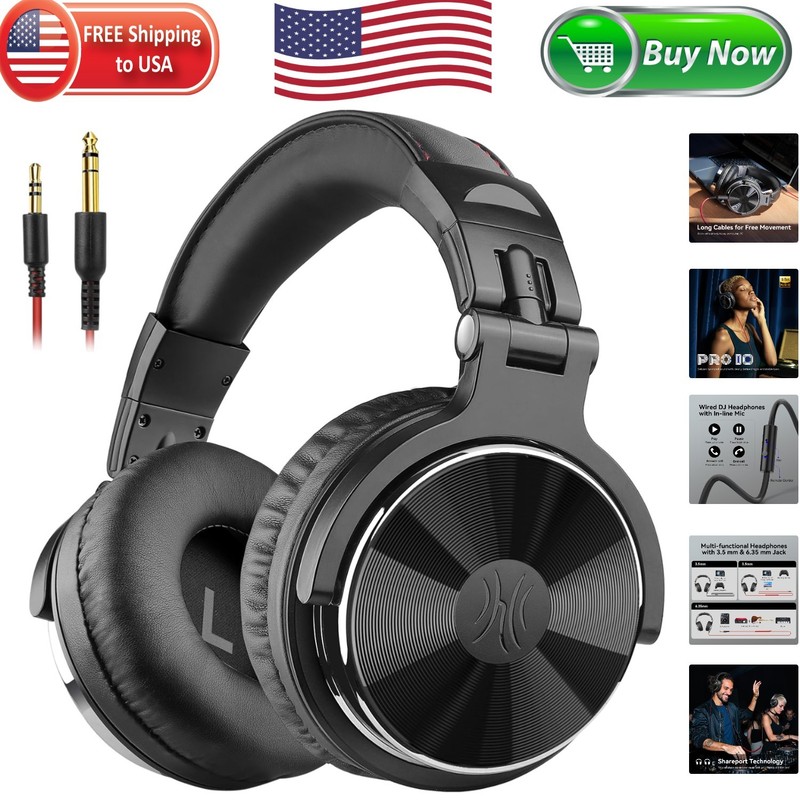 Wired Hi-Res Headphones with Detachable Cable – Perfect for Recording & Podcasts