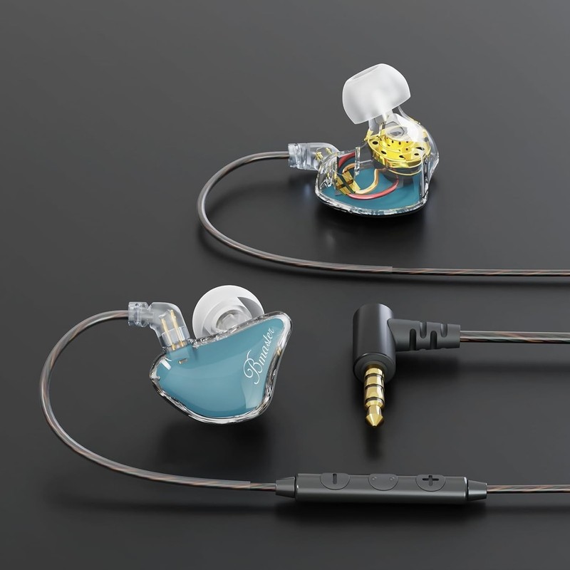 BASN Bmaster Triple Driver IEM In-Ear Monitor Headphones Blue 2Pin 6.3mm Case gallery