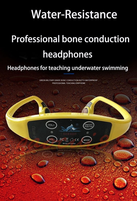 Bone conduction swimming teaching headphones +Teaching intercom IPX8 NEW 1PC