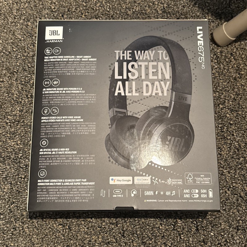 JBL Live 675NC True Adaptive Noise Cancelling Bluetooth Headphones gallery