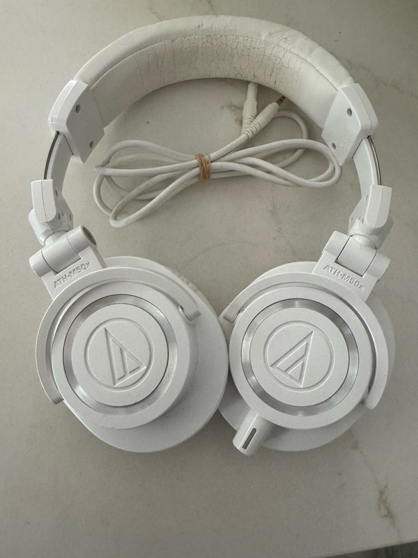Audio-Technica ATH-M50x Monitor Over-Ear Headphones (White)