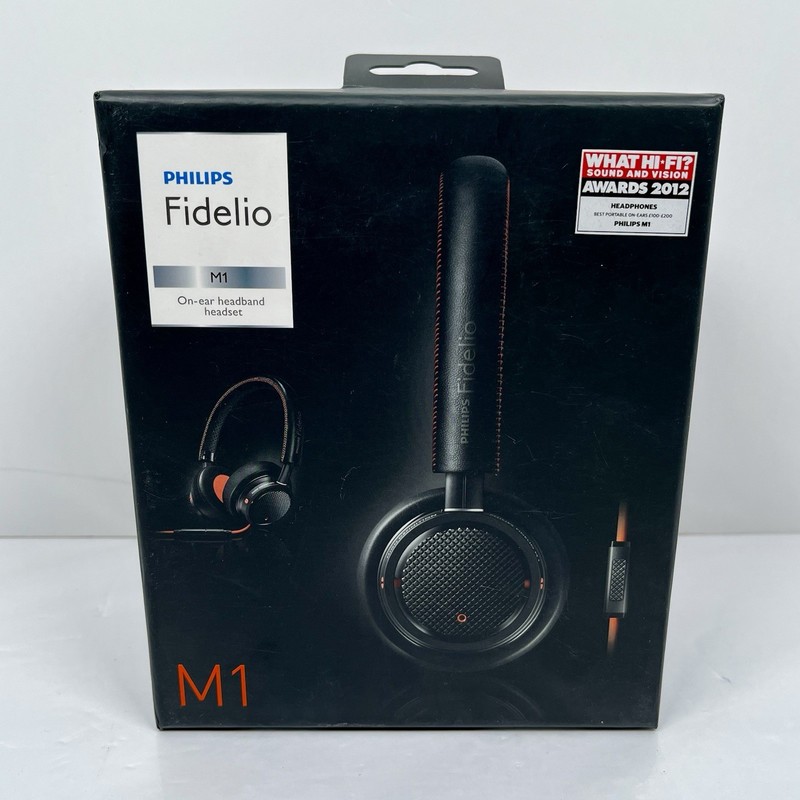 Philips Fidelio M1BO/28 On-Ear Headphones Closed-Back w/ Mic Black Orange