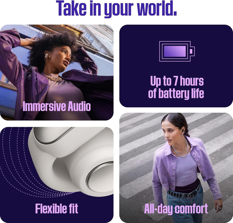 Bose Ultra Open Earbuds - Bluetooth Open Ear Earbuds with OpenAudio for Awarenes gallery