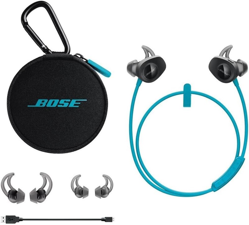 Bose SoundSport Wireless In-Ear Bluetooth Headphones, Noise Cancellation, Aqua