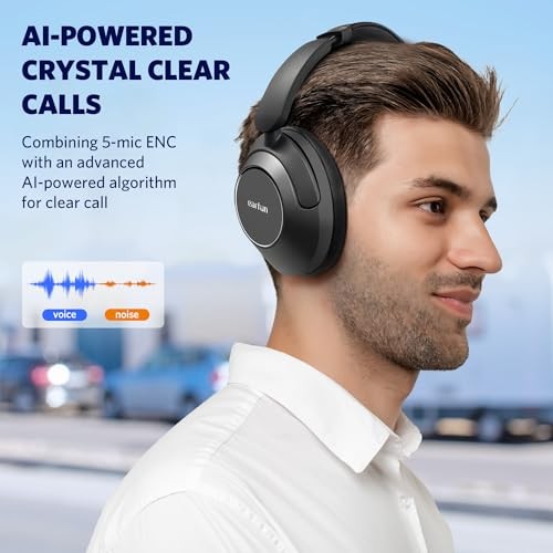 Wave Pro Active Noise Canceling Headphones, Wireless Over Ear Bluetooth Black gallery