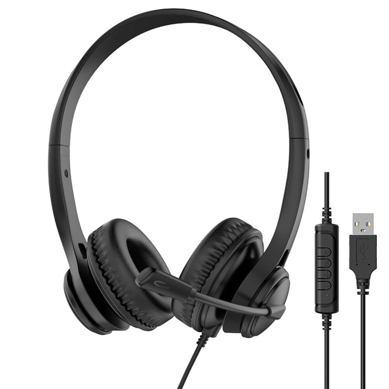 USB Headset /3.5mm Wired Headphones with Microphone for PC Computer Laptop Call