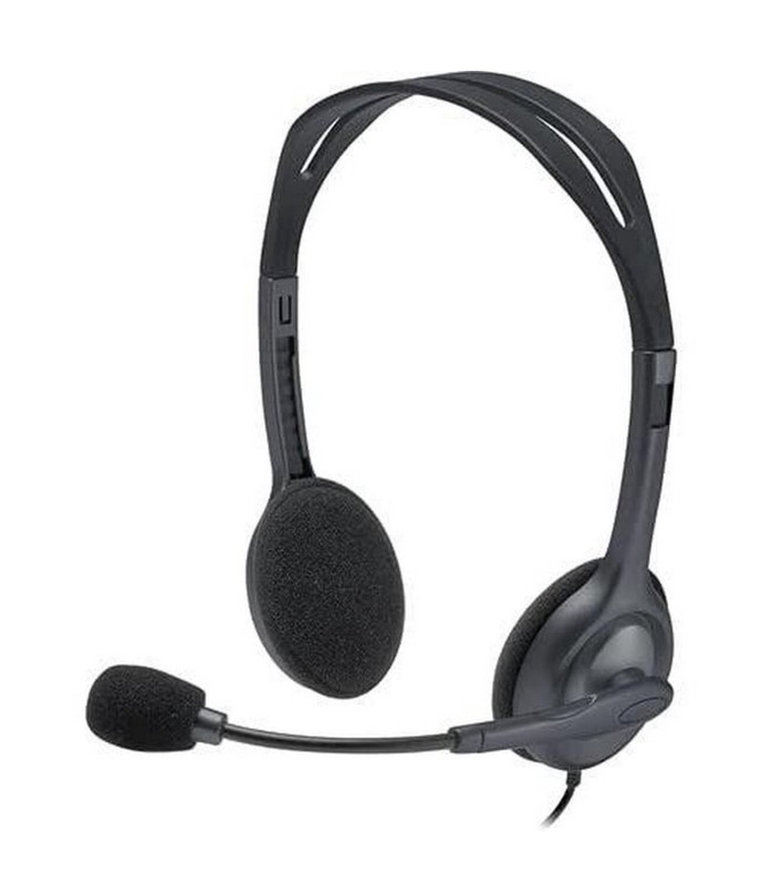Logitech H111 Stereo Black Graphite Headset 7.71 ft Cable