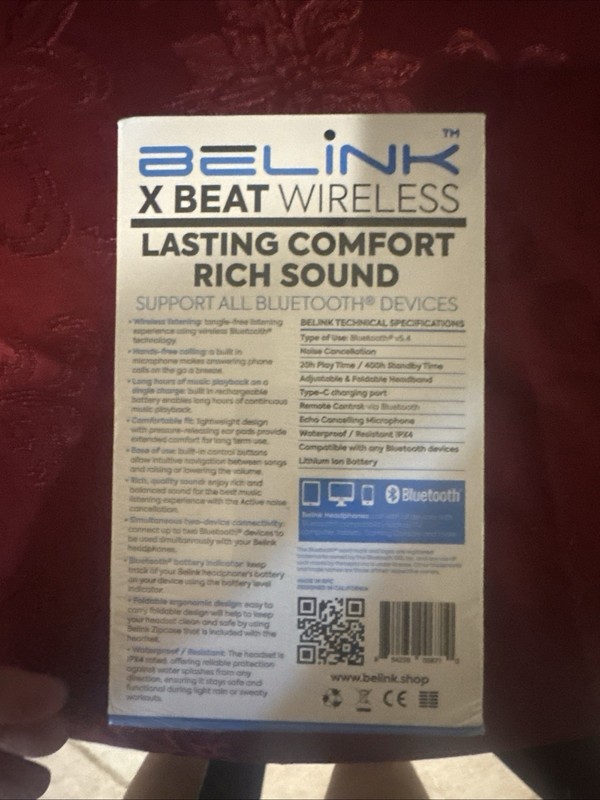 Belink x Beat Wireless Headphones Black Brand New Sealed gallery