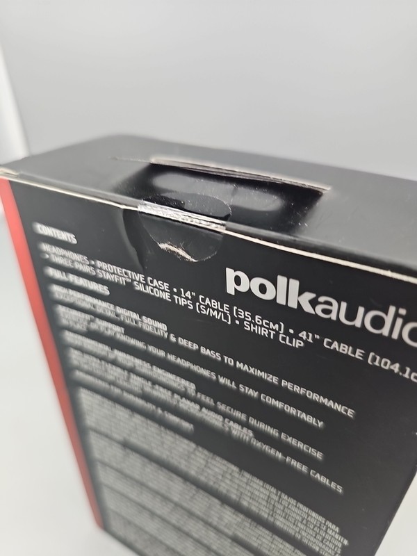 Polk Audio UltraFit 500 Sports Headphones High End Digital Sound, black/Orange gallery