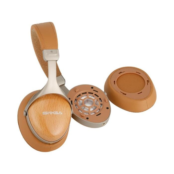 SIVGA SV021 Pro Beechwood Closed Back HiFi Headphones Wired 50mm OFC Cable gallery