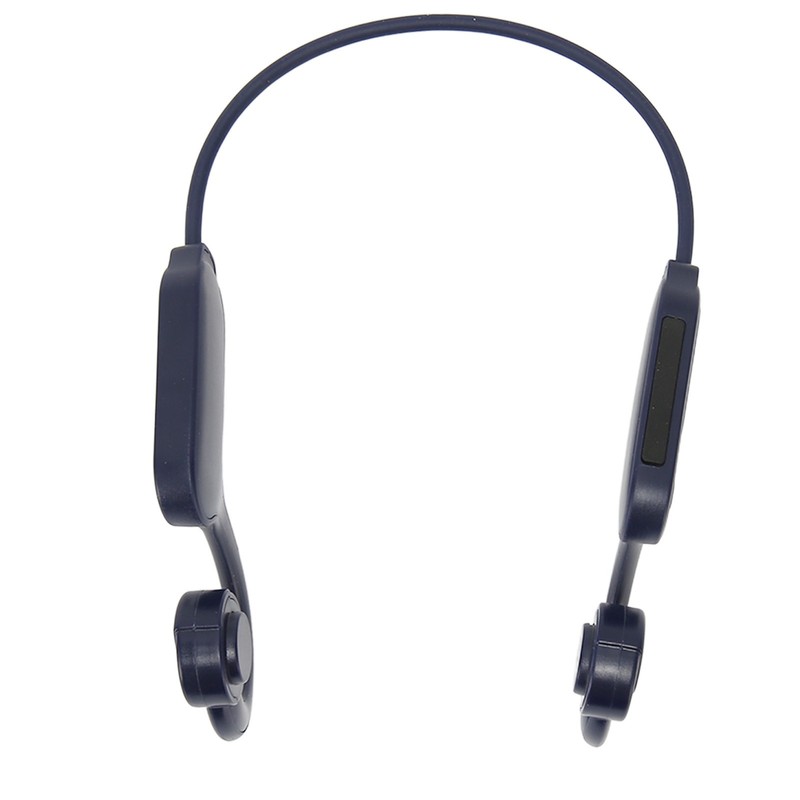 Bone Conduction Headphones Lightweight LED Display For Sports Blue Excellent