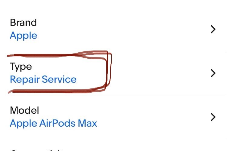 Apple AirPod Max Bluetooth wireless on the head headphone Repair Service A2096