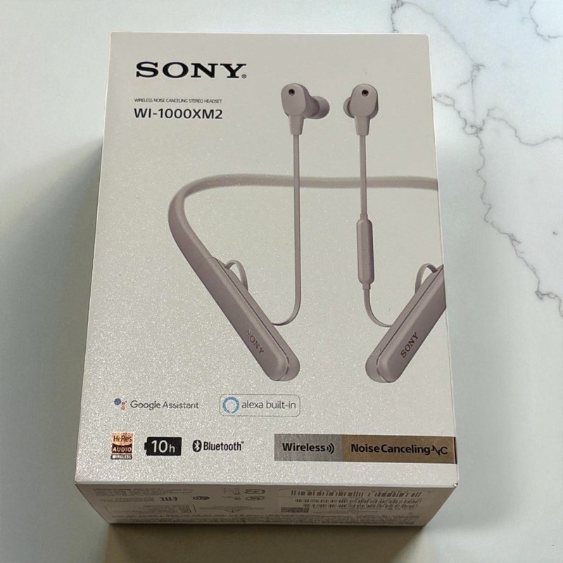 Sony WI-1000XM2 Wireless Noise Cancelling Neckband Earphones Silver JP Used