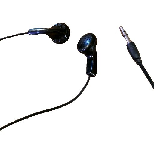 HP Ear Buds, Black. In Line Volume Control, 3.5 mm Jack, 3ft Cord