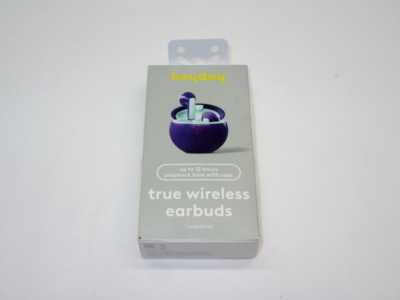 Heyday True Wireless Earbuds w/Rechargeable Case Micro USB Charging Cable Purple