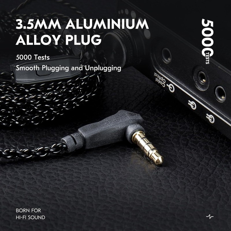 KZ ZS10 PRO Cable 2M IEM in Ear Monitor with QDC 3.5MM, Dark gallery