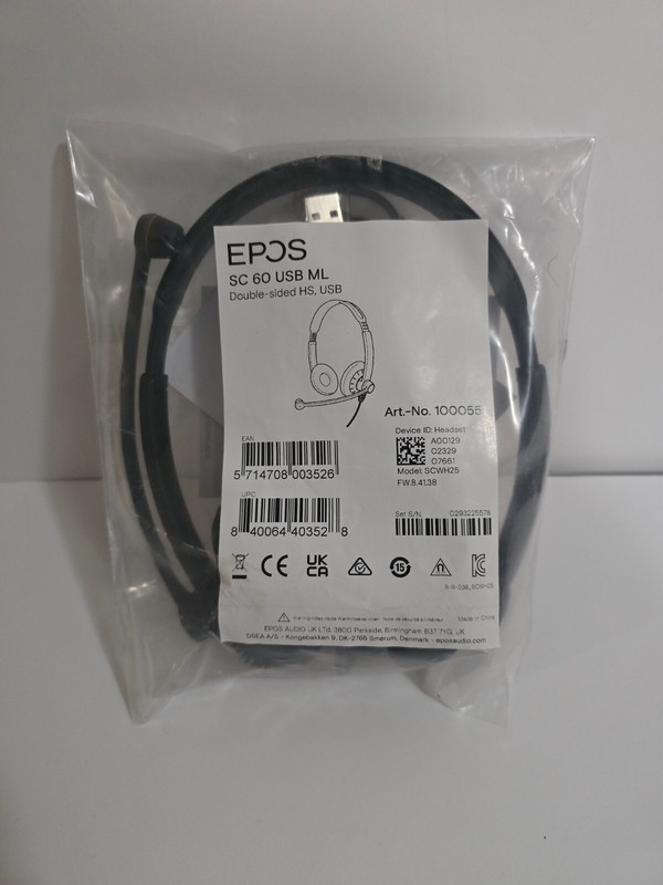 Epos SC 60 USB ML Headset (MODEL # SCWH25)