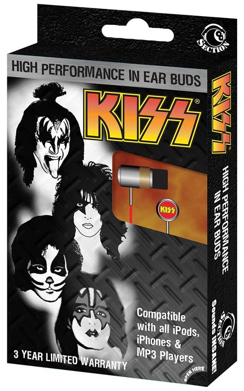 Kiss In-Ear Buds Music Artist Headphones for iPod iPhone MP4 MP3 Player