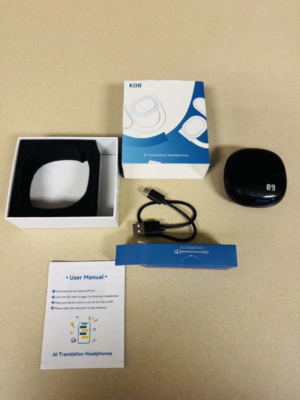 KO8 AI Translation Headphones AI-powered smart translator earbuds gallery