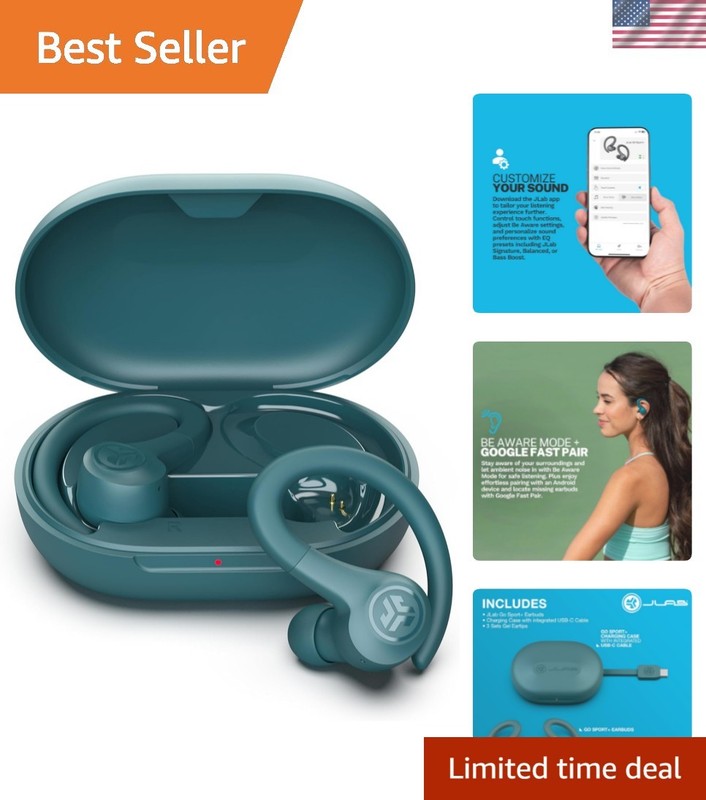Teal Go Sport+ Wireless Earbuds: Ergonomic Fit & Sweatproof for Ultimate Comfort